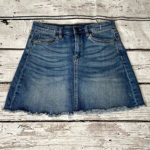 Blank NYC Denim Skirt with Raw Hem Size 26